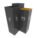 Receptacle 400mm 40L Multi Compartment Trash Bin