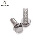 Durable DIN Standard 304 Stainless Steel Anti Slip Toothed Flange Screw with