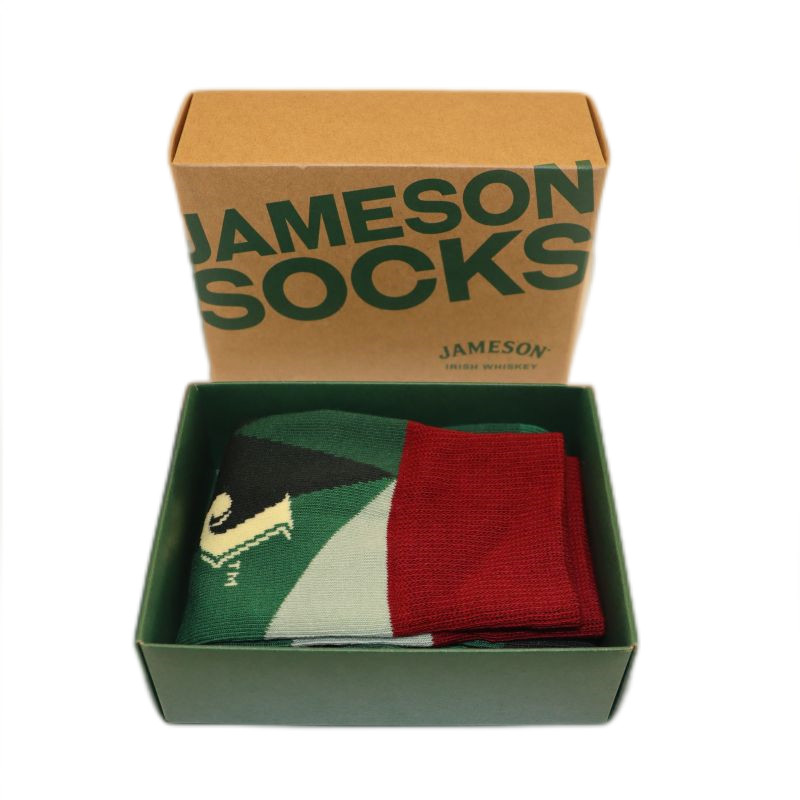 Socks Custom Retail Packaging Boxes With Silk Screen Logo Printing 14x10.5x4.5CM Size