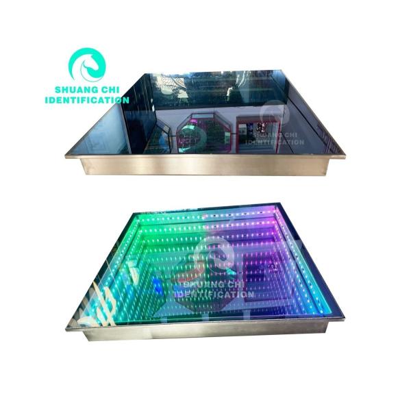 China Full Color LED Dance Floor Interactive Floor Tiles Brick Lights factory