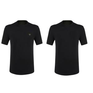 Short Sleeve Custom Men'S T Shirts Black Printed Anti Pilling