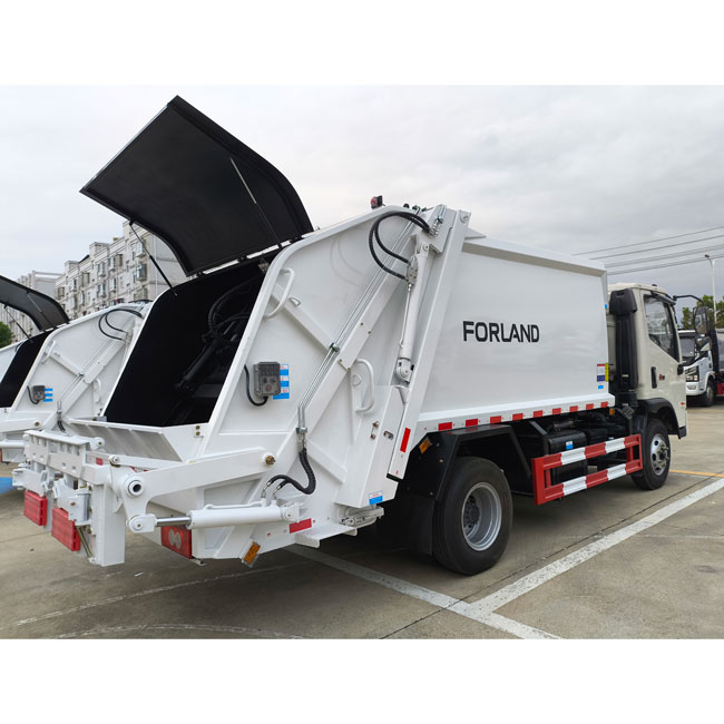Cheap Price 4x2 8CBM Compactor Garbage Truck With Sidecar Hitch Bucket for City Road