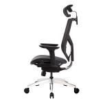 GTCHAIR Polished Aluminum Ergo Desk Chair Full Mesh Ergonomic Office Chair