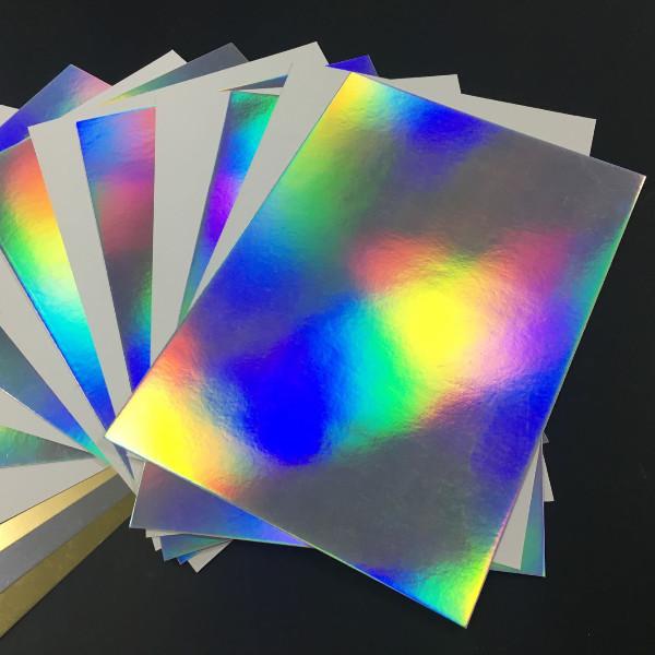 Iridescent Holographic Paper Roll Glossy Surface Finish High Durability Glossy
