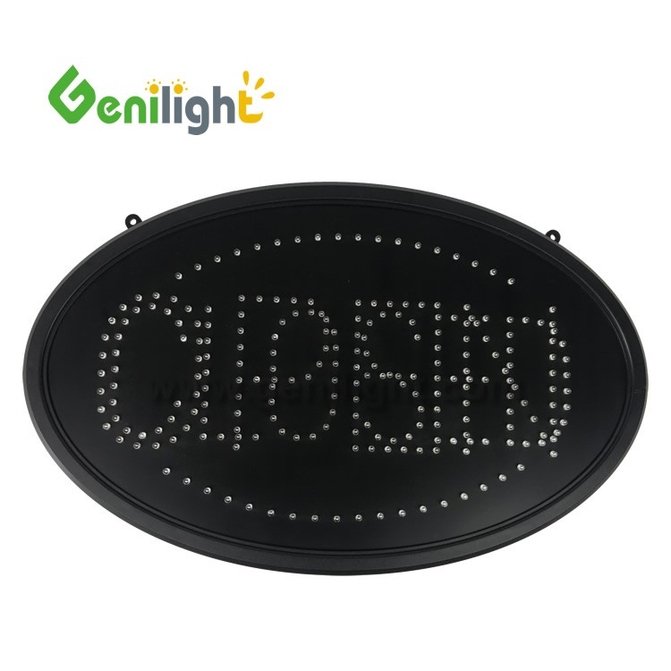 PCB front board High Brightness 58*36cm Oval Shape Acrylic LED Open Closed Sign for Shop