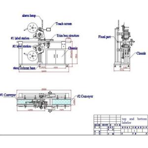 Top And Bottom Surface Automatic Labeling Machine Automatic Sticker Labeling