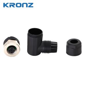 China M12 Female Connector Screw Connection ABS Contact Carrier Material for Industrial Needs factory