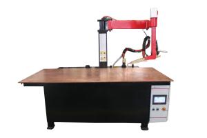 China Crank Arm 130KVA 0.5Mpa AC Spot Welding Machine With Galvanized Sheet Table factory