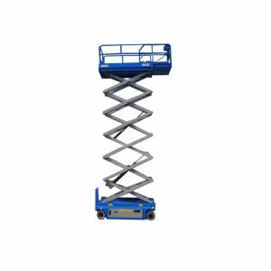 China 14 M Hydraulic Scissor Lift Battery Powered With Four Wheels Solid Tires factory