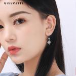 0.31x0.39in ZC Sterling Silver Jewelry Earrings Hypoallergenic Four Leaf Clover