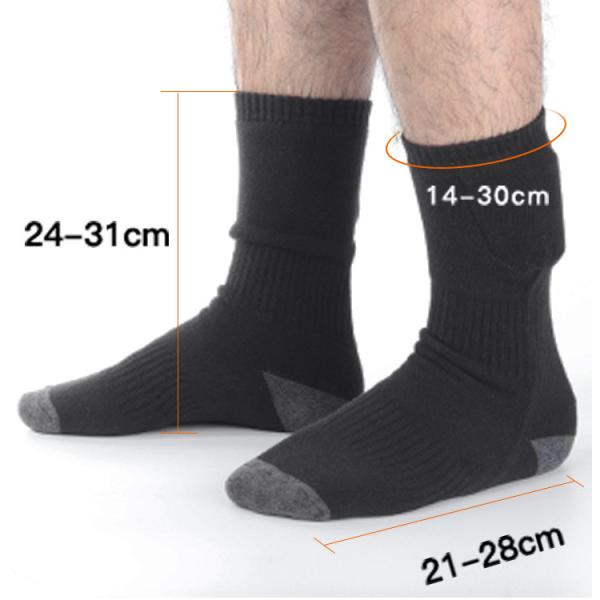 Battery Powered Electric Heating Socks , ODM Rechargeable Heated Socks 21-28cm