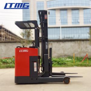 seated 2ton electric reach truck stacker forklift with 7.2m height side shifter