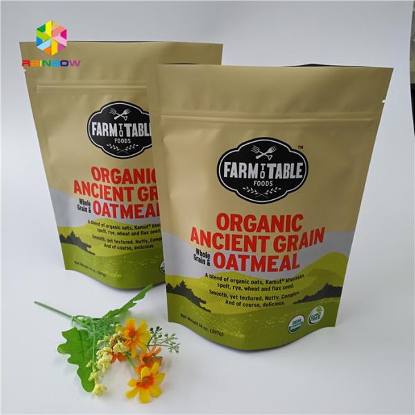 Digital printing stand up bag pouch PET/PE for frozen food/dried food powder packaging