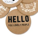 Custom Pattern Shape Non Slip Natural Cork Cup Pad 10 20cm