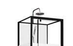 Fashion Pivot Door， Corner Shower Stalls , Square Shower Cabin with white