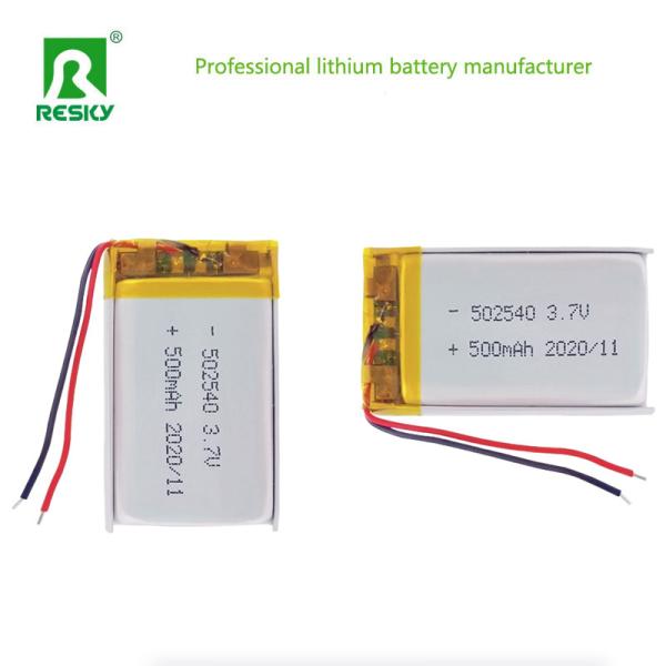 Lithium Polymer Battery Cell 502540 3.7v 500mAh 1.85wh Lithium Ion Batteries For Monitor