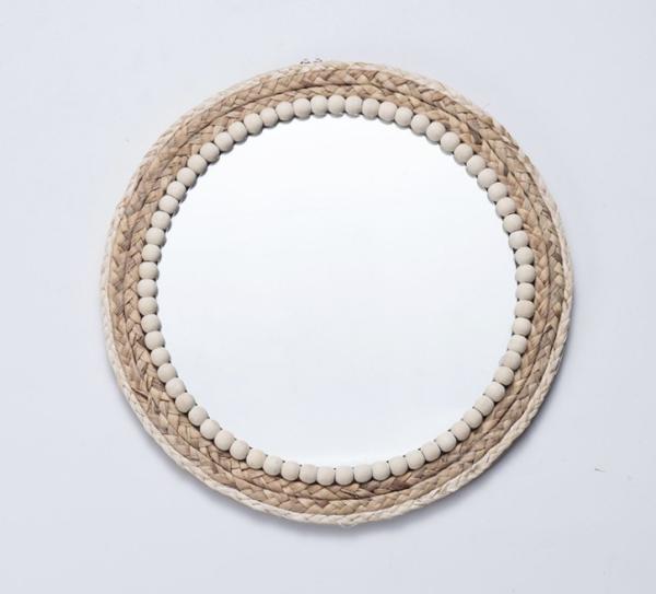 Design Natural Bathroom Large Wall Decorative Woven Custom Framed Wooden Rattan