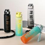 1L BPA Free Sports Water Bottles With Time Stamp Non Toxic Tritan
