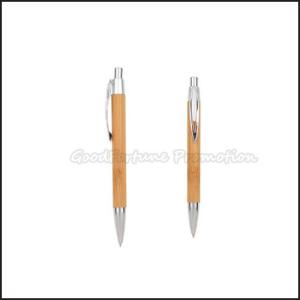 China Customed promotion Printed logo Eco Bamboo ballpoint pen business gift factory