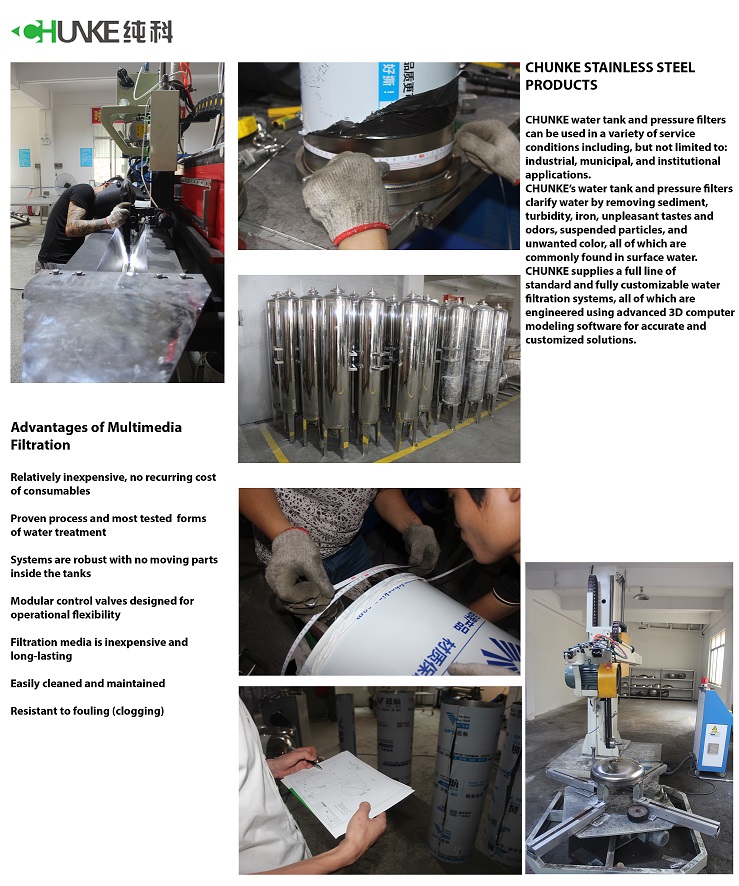 SUS304 Stainless Steel Sterile Ro System Storage Tank For Ro Water Plant Machine