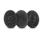 Round Type Non Slip Custom Printed Fitness Gym Sports 4 mm Natural Rubber PU