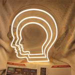 Cuttable Warm White Brain RGB Neon Sign 13.7in Silica Gel Neon Light
