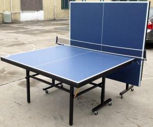 China Family 2 Folded Movable Indoor Ping Pong Table MDF With Painted Table Top factory