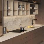 OEM New Modern Matte Finished Luxury Villa Lacquer Kitchen Cabinets