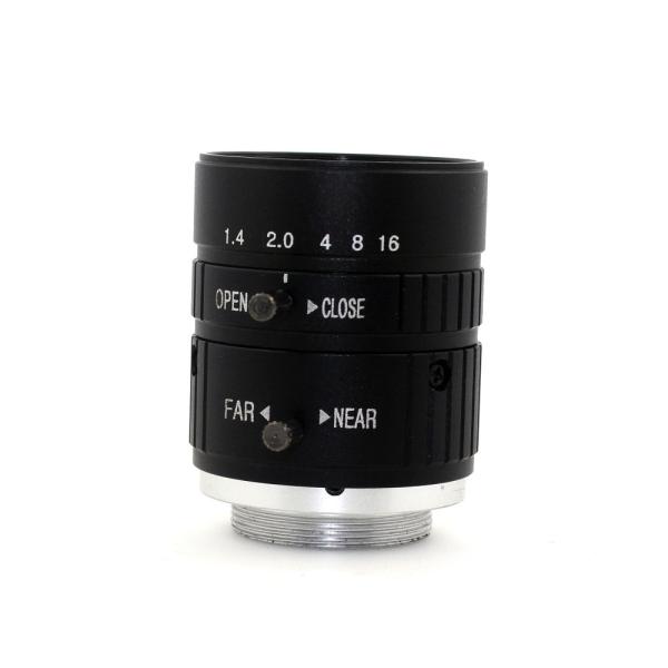 25mm 10 megapixel HD CCTV lens C mount 1/2'' fixed manual iris F1.4 industrial