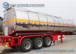 Ellipse Steam Heat Bitumen Tank Trailer , 28000L 2 Axle Semi Truck Trailer