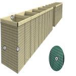 Galfan Coated Defensive Hesco Barrier Easily Assembled 50 X 50mm
