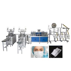 China Fully Automatic 2 Lines Medical Mask Disposable Face Mask Making Machine factory