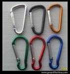 Professional 6cm aluminum carabiner keychain hooks popular logo printed