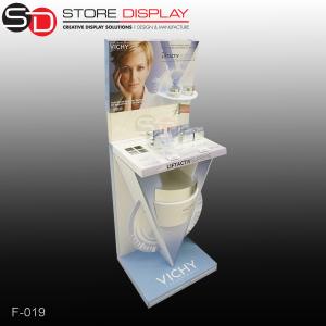 China VICHY cosmetic canton cardboard display stand factory