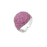 Party Sterling Silver Crystal Jewelry Crystal Open Pave Ring Adjustable