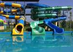 Water Park Spiral Water Slide Customized Colors For Water Sport Games