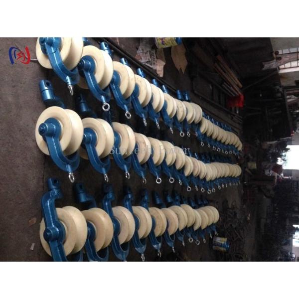 Overhead Line Round Belt Hold Down Wire Cable Pulley Stringing Block