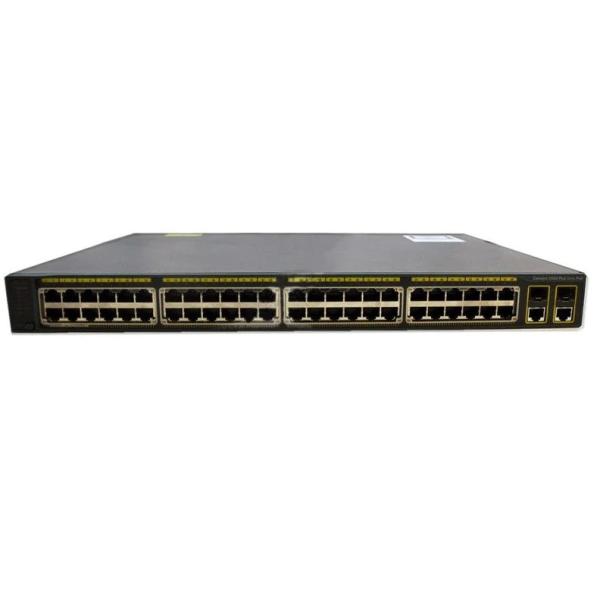 China Cisco Catalyst 2960 Plus 48 Port Ethernet Network POE Switch WS-C2960+48PST-L 2 1000Base-T +2 SFP LAN Base factory