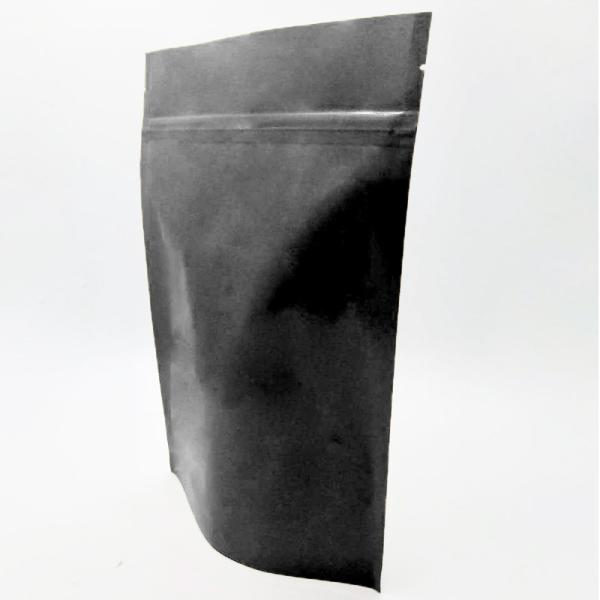 Aluminum Foil Heat Seal 16oz Zip Lock Pouch Packaging 450g Matte Black Stand Up