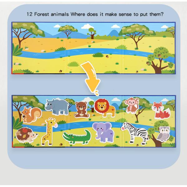 Magnetic Puzzle Book for Early Education Educational Toys with Scenes