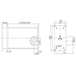 2000N 3-stage Telescopic DC Electric Cylinder Hall Effect Synchronization