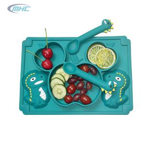 China Food Grade Silicone Baby Tray Custom Feeding Plates And Bowls PPA PVC Free factory