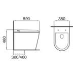 Modern Smart Toilet with Built-in Ceramic Water Tank for Project Building Modern