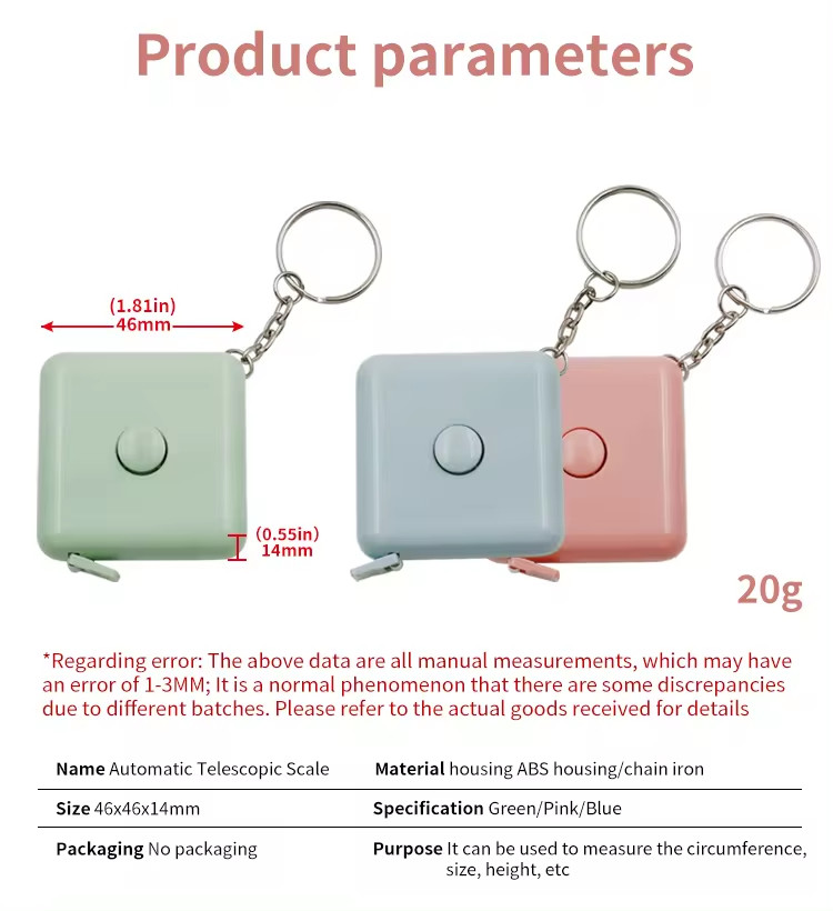 150cm/60 Inch Body Measuring Tape Automatic Telescopic Tape Measuring Ruler Film Body Metric Centimeter Soft Tape