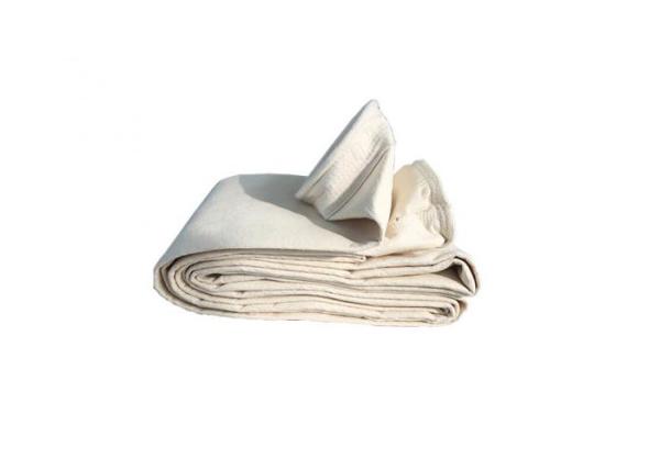 Heat Set Glazed Dust Collector Filter Bags Dimensional Stable Elongation Minimal