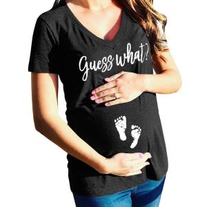China Custom Made Printed Womens Maternity Clothes Casual Maternity Tops Summer factory