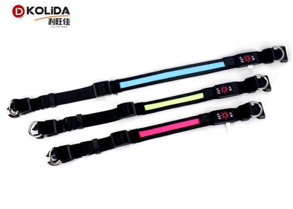 Multi Color Safety LED Dog Collar Harness Flashing Light Up For Dark Environment