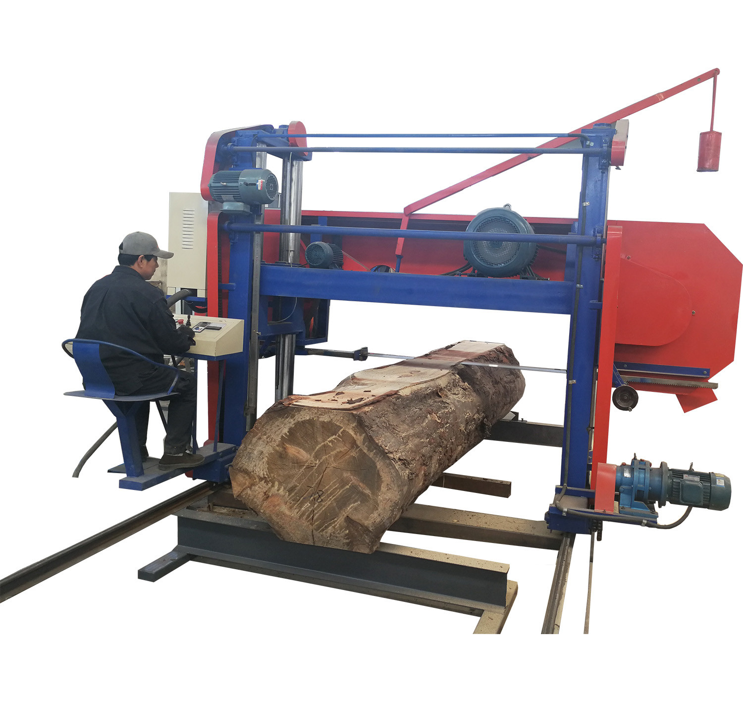 Large Size Horizontal Band Saw Wood Saw Machine / Big Tree Heavy Duty Sawmill