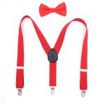 Black Leisure Cotton Children'S Clothing Accessories Elastic Suspenders Y Back