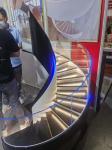 OEM Curved Tempered Glass Toughened Grind Edge For Stair Railing
